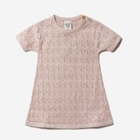 Kleid Ajourstrick Bio-Baumwolle/Seide