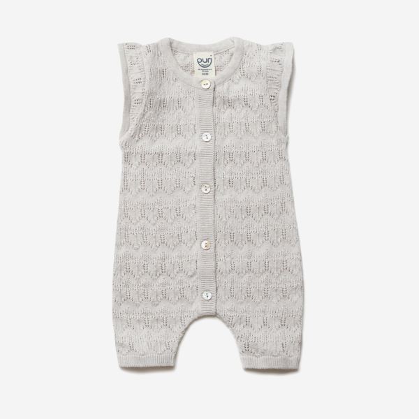 Overall Ajourstrick Bio-Baumwolle/Seide