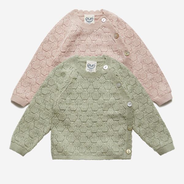 Kimono Ajourstrick Bio-Baumwolle/Seide