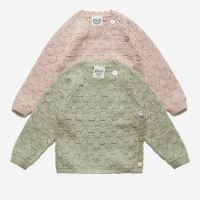 Kimono Ajourstrick Bio-Baumwolle/Seide