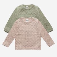 Pullover Ajourstrick Bio-Baumwolle/Seide