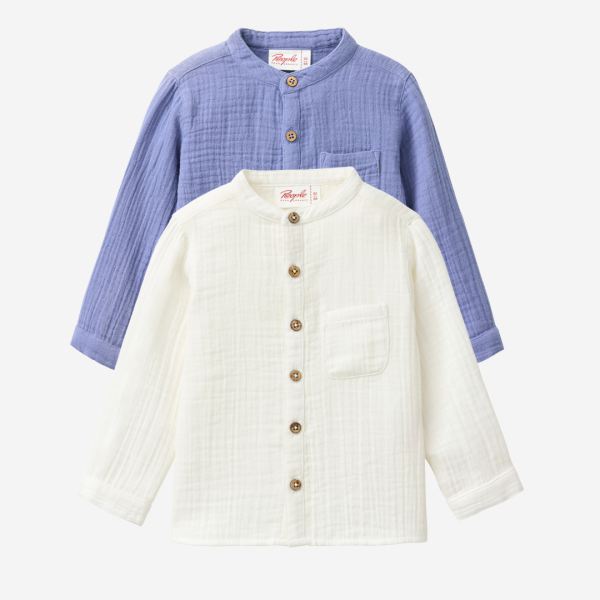 Baby Musselin Hemd Bio-Baumwolle