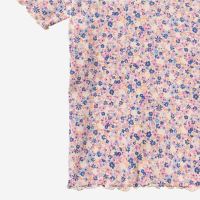Rib T-Shirt Alicia Bio-Baumwolle pink blue flowers
