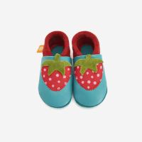 Leder Hausschuhe Erdbeere