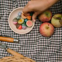 Obst Set Fruits aus Holz 12 teilig