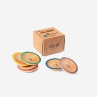 Teller Set Dishes aus Holz