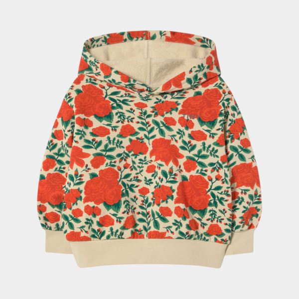 Kapuzenjacke Bio-Baumwolle Rosen