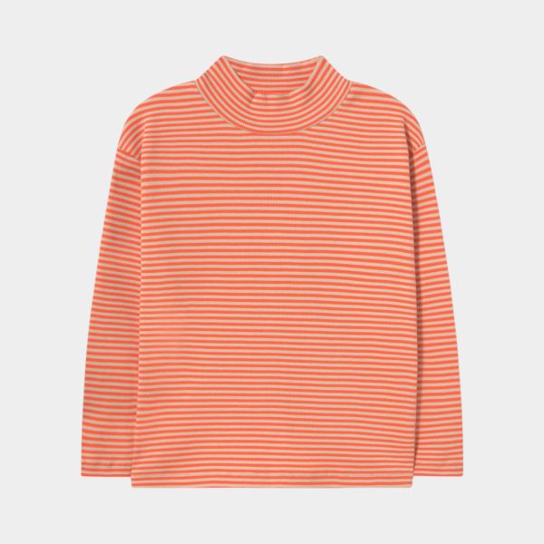 Rib Shirt mit Stehkragen Bio-Baumwolle