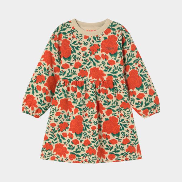 Kleid Bio-Baumwolle Rosen