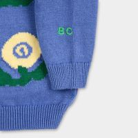 Baby Strickjacke Bio-Baumwolle stamp bloom