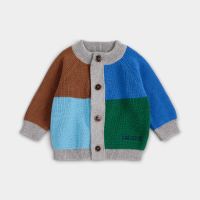 Baby Strickjacke Bio-Baumwolle color block