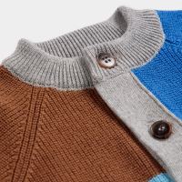 Baby Strickjacke Bio-Baumwolle color block