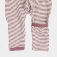 Nabelbundhose mit Beinumschlag Wolle/Seide Ringel