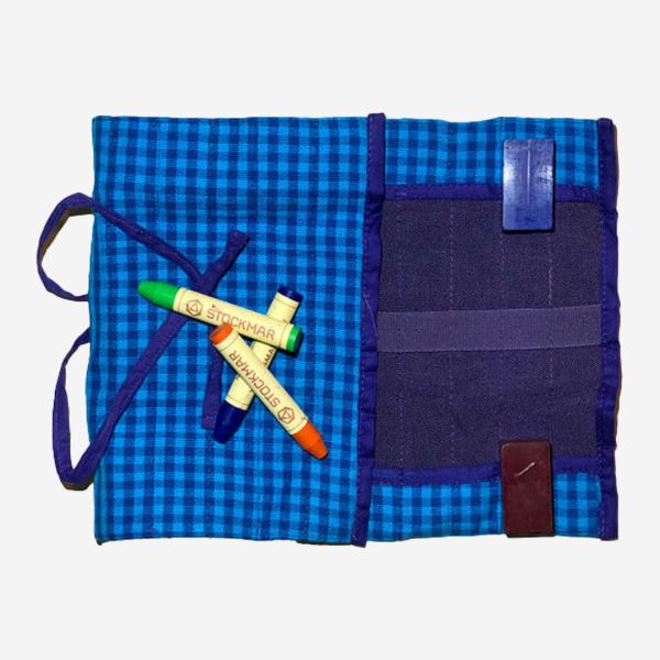 blau kariert