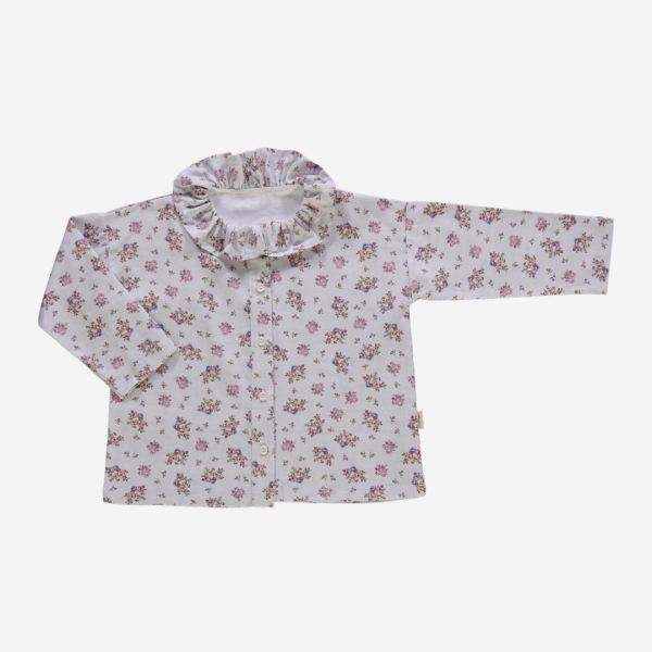 fleuri rose gris