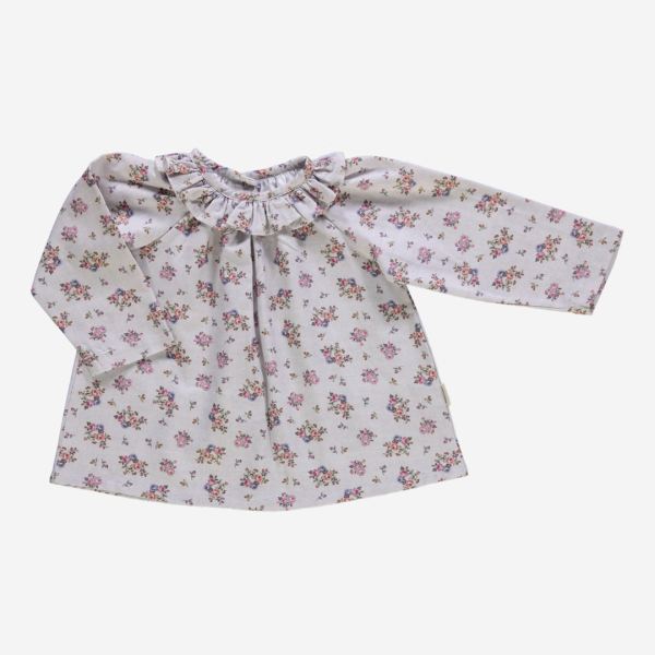 fleuri rose gris